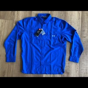 Under Armour Tide Chaser Button-Up Blue Large